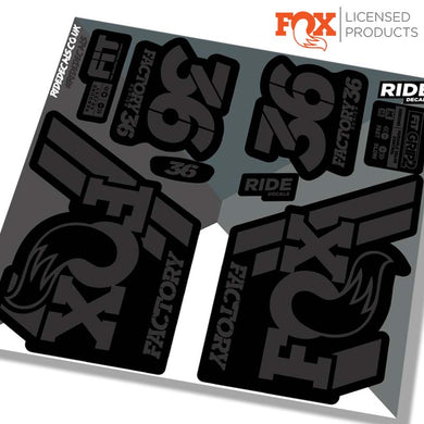 black fox 36 fork decals made in the UK by Ride Decals
