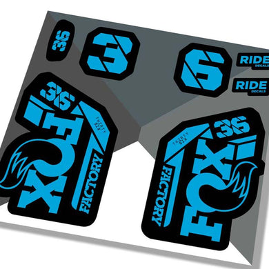 Fox 36 Factory 2021 Fork Decals - Blue - Licensed By Fox