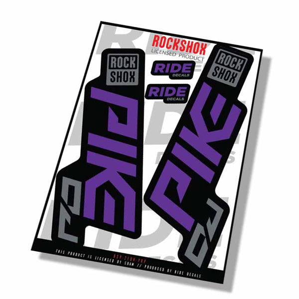 Autocollants Déco Pour Fourche Rockshox Pike Select Plus 2022-2024 - Set Complet Neuf