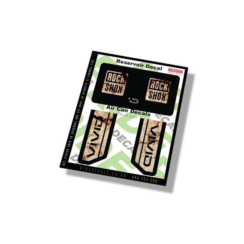 RockShox Vivid Ultimate Shock decals- Scorched Earth- ride decals