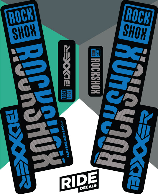 RockShox Boxxer Decals Blue 