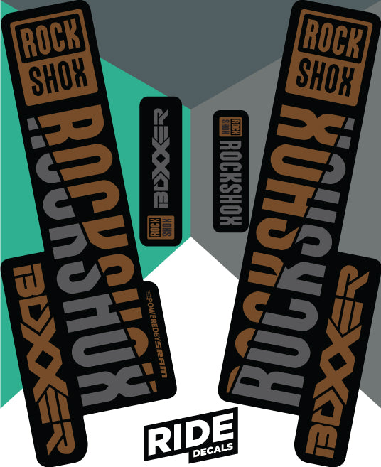 RockShox Boxxer Decals Brown