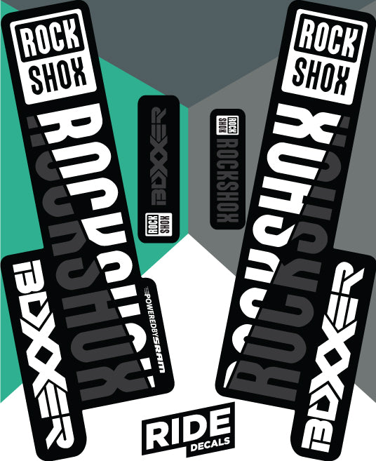 RockShox Boxxer Decals Black/White