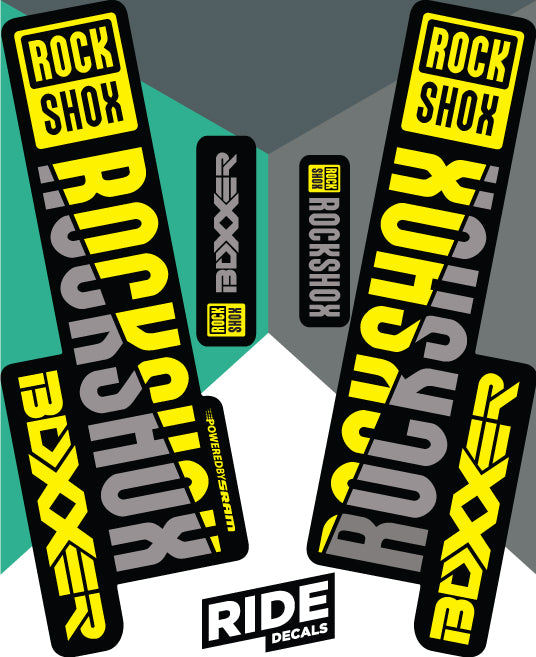 RockShox Boxxer Decals Yellow