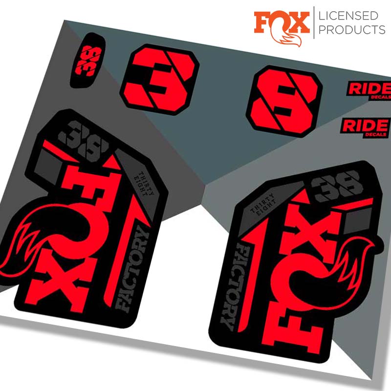 FOX 36 2021 DECAL AND STICKER KITS -RED / Ride Decals