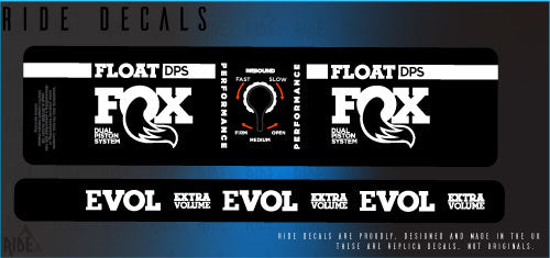 Fox DPS White Stickers/Decals - Licensed By Fox