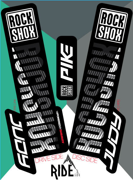RockShox Judy 2021 Fork Stickers - Waterproof Vinyl Decals For Bike Forks | 3M Adhesive, Weather Resistant