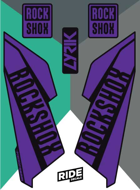 RockShox Lyrik Decals Purple Stickers