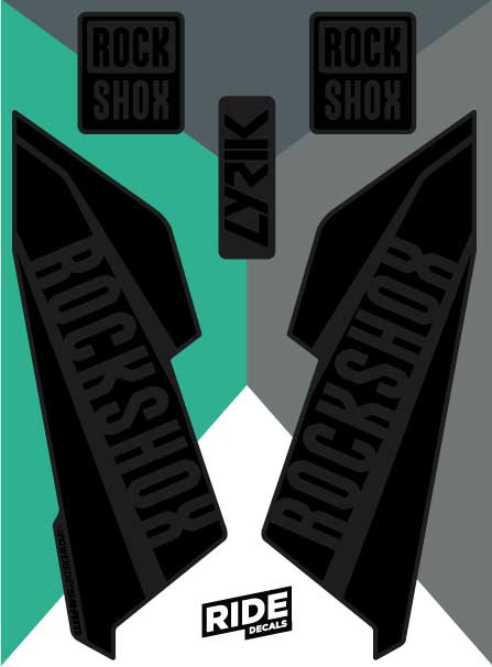 RockShox Lyrik Decals Black Stickers