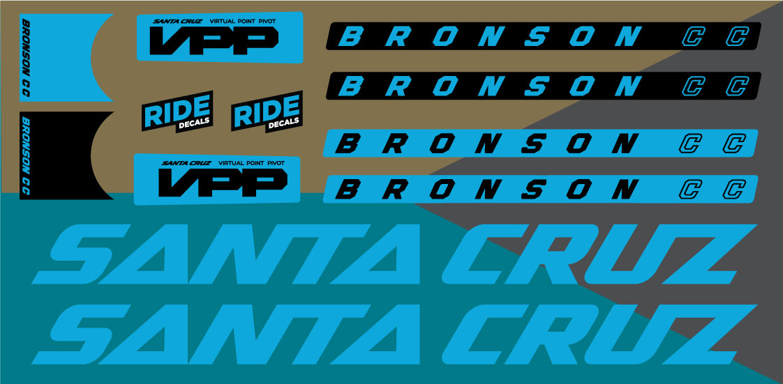 Santa Cruz Bronson MK2 Decals | Blue | Ride Decals