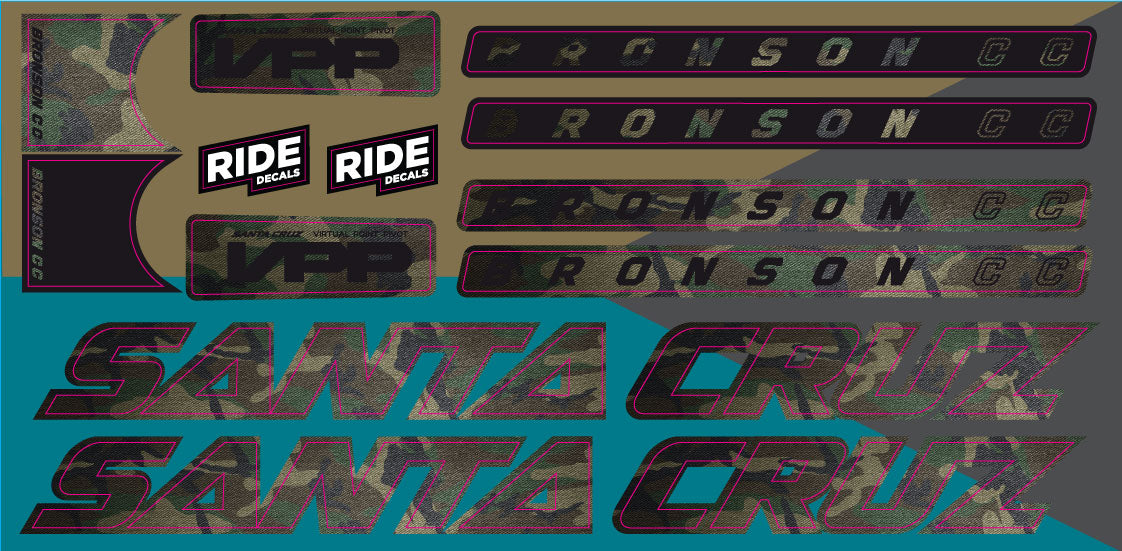 Santa Cruz Bronson MK2 Decals | Camo | Ride Decals