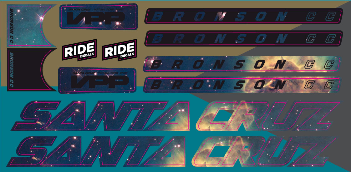 Santa Cruz Bronson MK2 Decals | Nebula | Ride Decals