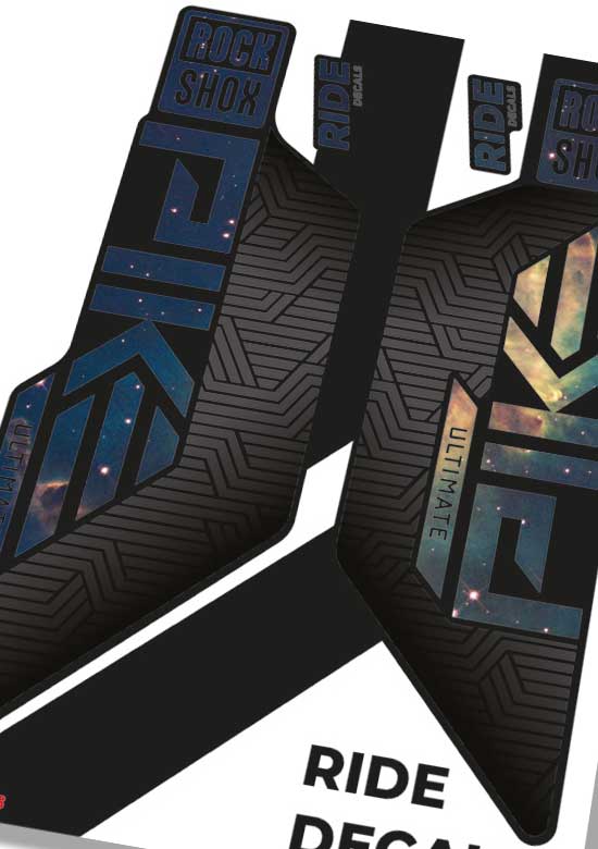 Nebula RockShox Pike Flight Attendant Decals Fork Stickers