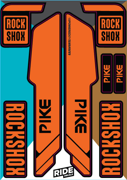 Replacement Stickers for RockShox Pike Forks - Ride Decals