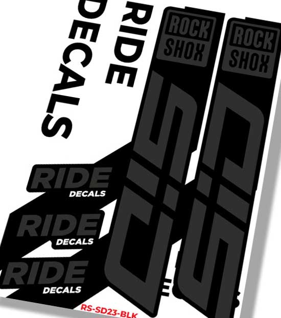 RockShox SID MY23 Fork Decals | Grey/Black | Ride Decals