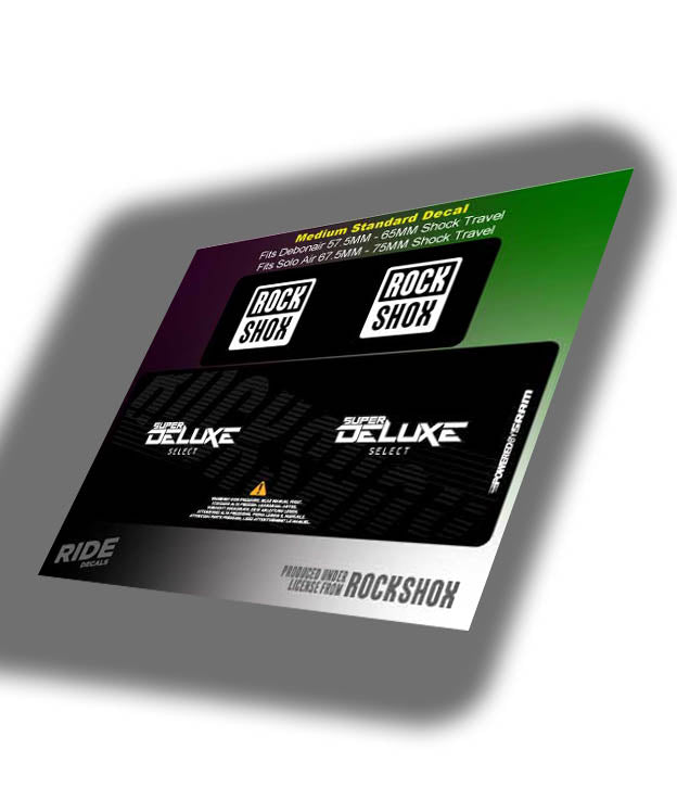 Super Deluxe Select Decals, White - Ride Decals, made in the UK