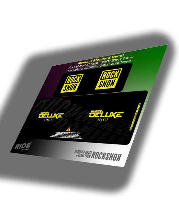 Super Deluxe Select Decals, Yellow - Ride Decals, made in the UK