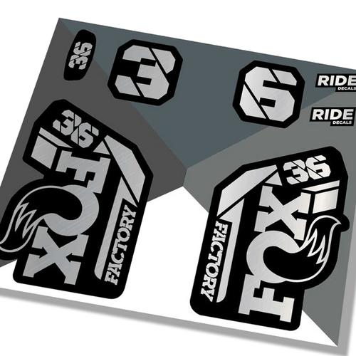 Fox 36 Performance 2021 Fork Decals - Metallic Silver- Licensed by Fox Fox 36 Performance 2021 Fork Decals - Metallic Silver- Licensed by Fox