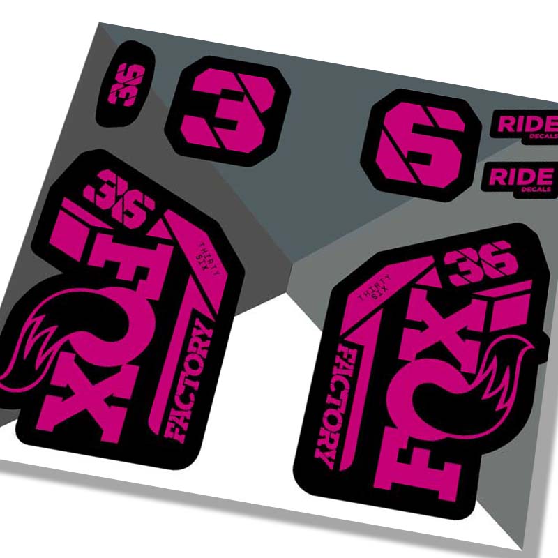 Fox 36 Factory 2021 Fork Decals - Pink - Licensed By Fox