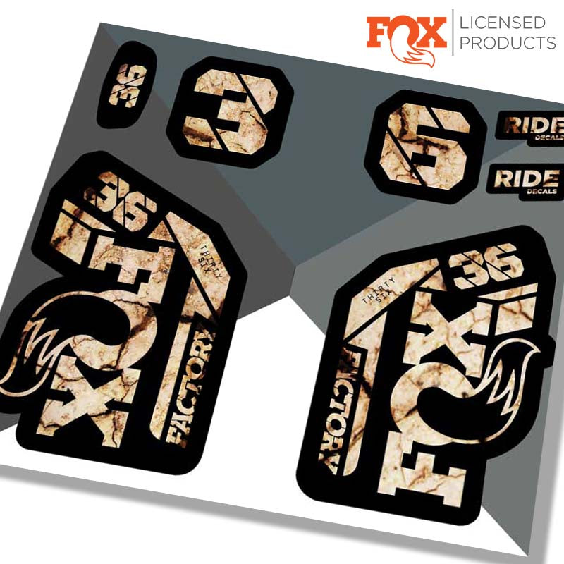 fox 36 factory 2021 fork stickers made in the UK scorched earth