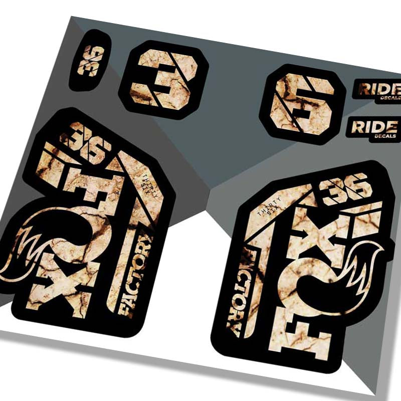 Fox 36 Factory 2021 Fork Decals - Scorched Earth - Licensed By Fox