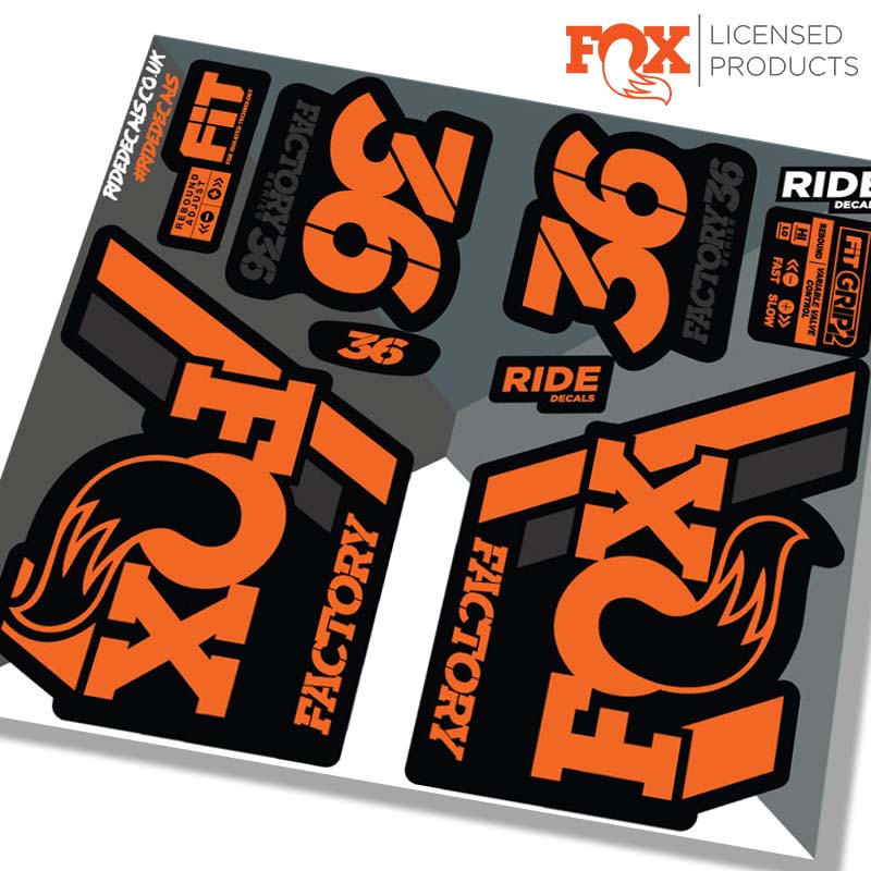 Premium Fox Fork Decals and Fork Stickers | Licensed by Fox | Ride Decals