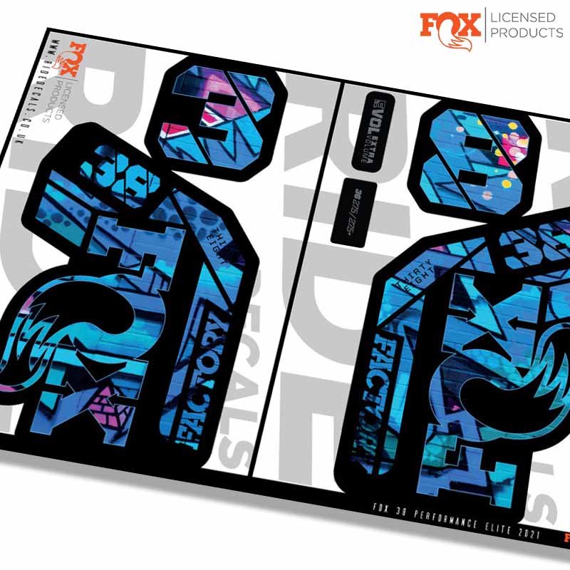 Fox 38 Factory Fork decals 2021 -GRAFFITI / Ride Decals