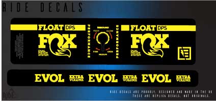 Fox DPS Yello Stickers/Decals - Licensed By Fox