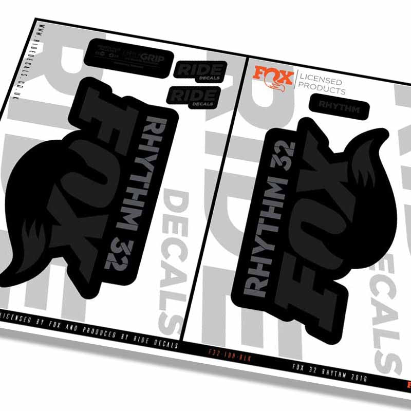 Fox 32 Rhythm Fork Decals- Black- ride decals