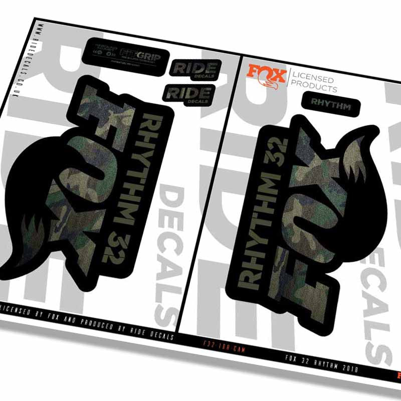 Fox 32 Rhythm Fork Decals- Camo- ride decals