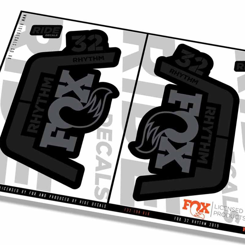 Fox 32 Rhythm Fork Decals- Black- ride decals