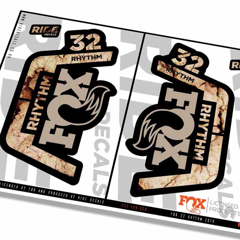 Fox 32 Rhythm Fork Decals- Scorched Earth- ride decals