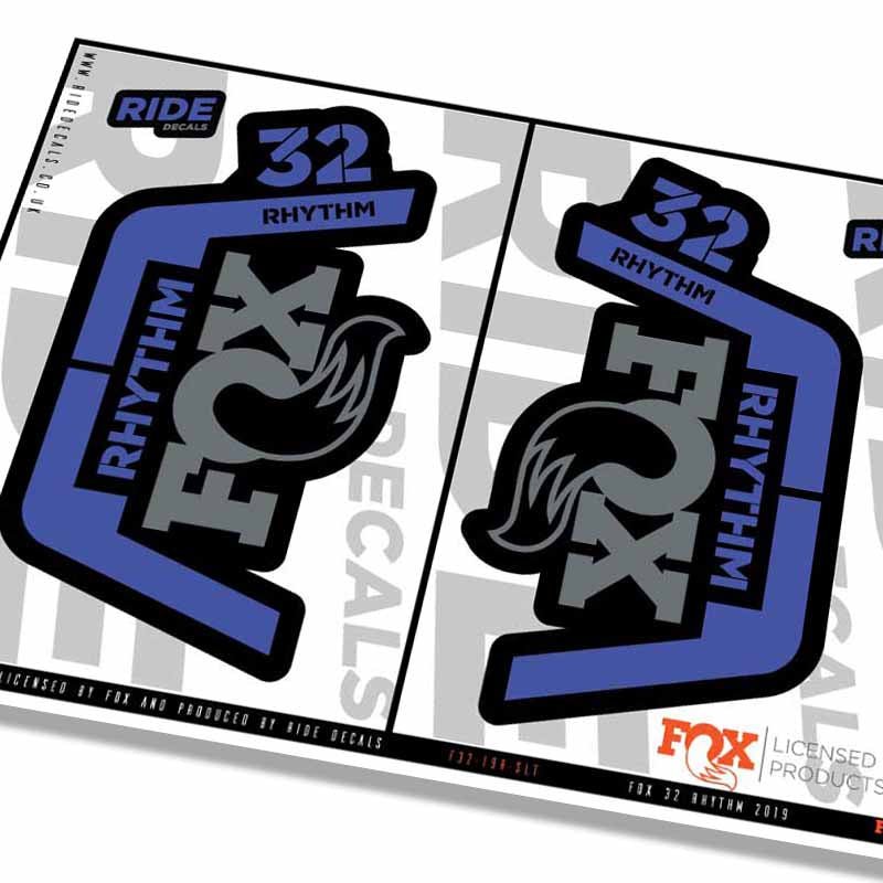 Fox 32 Rhythm Fork Decals- Slate- ride decals