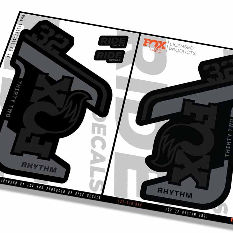 Fox 32 Rhythm Fork Decals- Black- ride decals