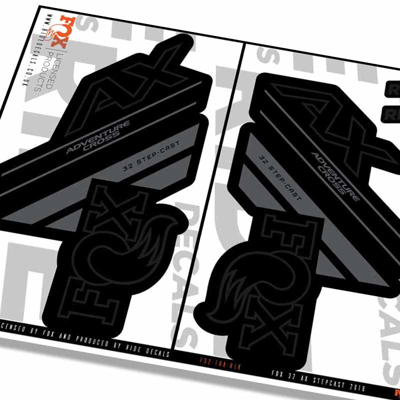 Fox 32 Stepcast AX Fork Decals- Black- ride decals