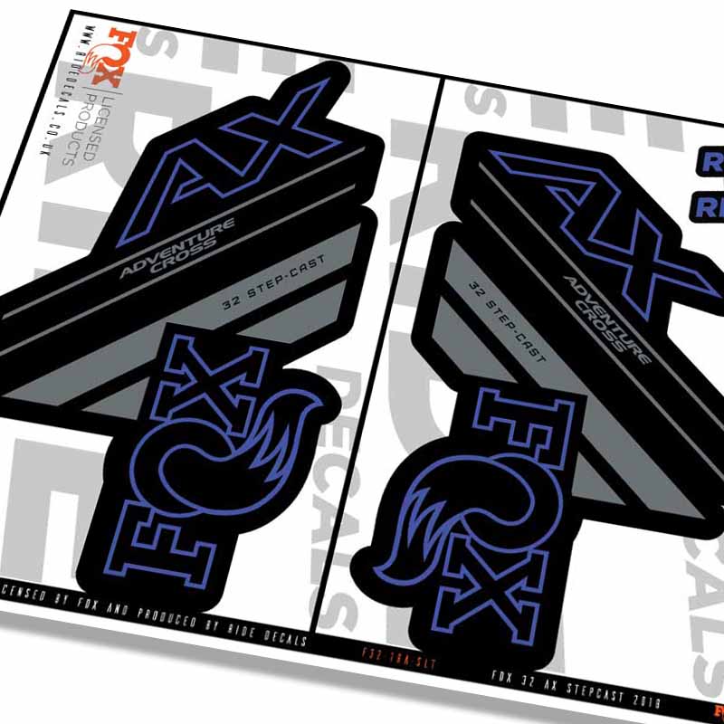 Fox 32 Stepcast AX Fork Decals- Slate- ride decals