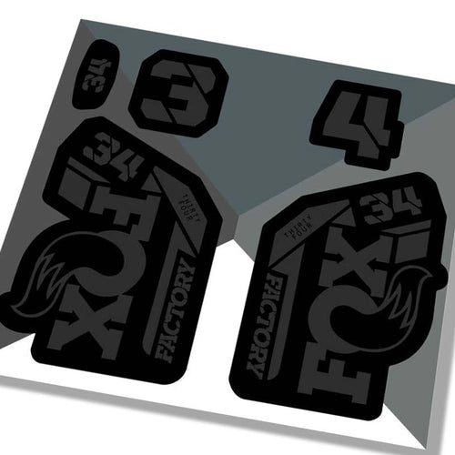 Fox 34 Factory Fork Decals 2021 - Stealth - Licensed By Fox