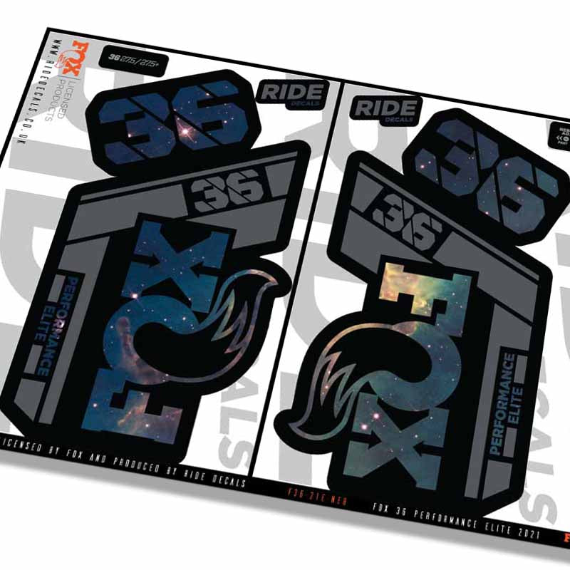 Fox 36 Performance Elite fork decals- Nebula- ride decals