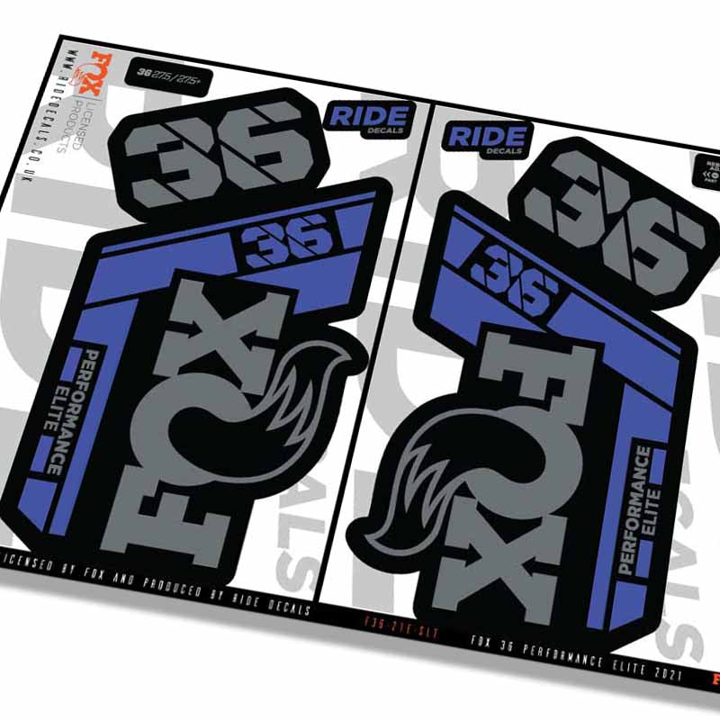 Fox 36 Performance Elite fork decals- Slate- ride decals