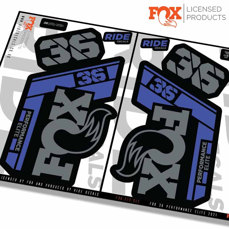 Fox 36 Performance Elite fork decals- Slate- ride decals