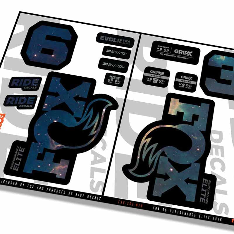 Fox 36 Performance Elite Fork Decals- Nebula- ride decals