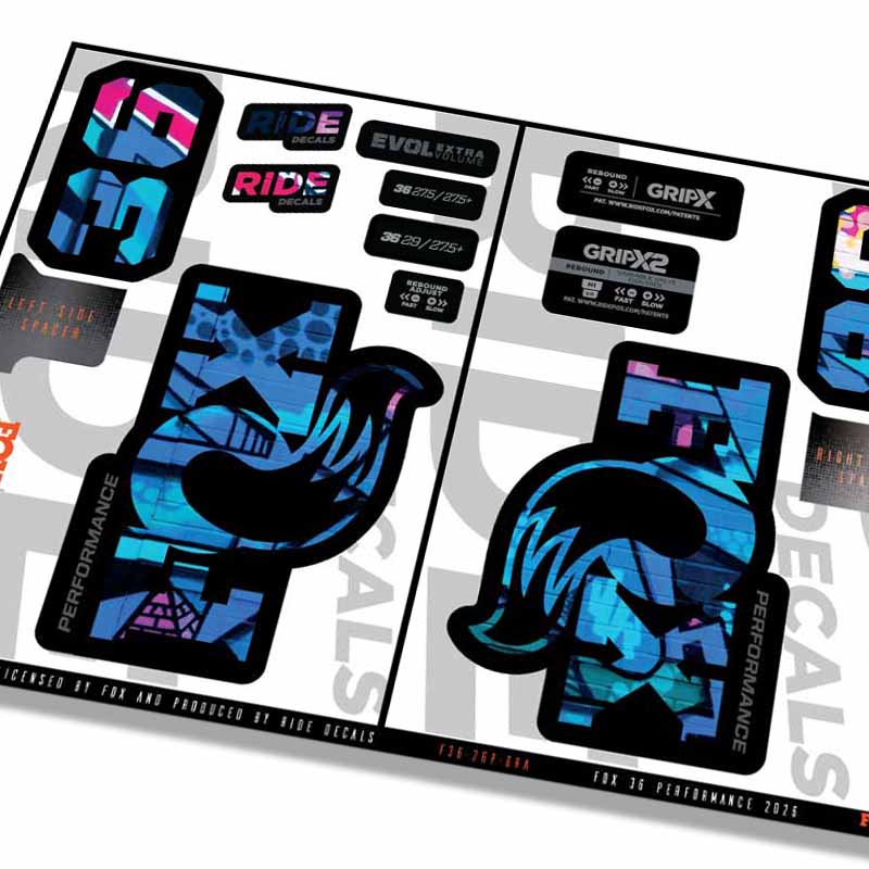 Fox 36 Performance Fork Decals- Graffiti- ride decals