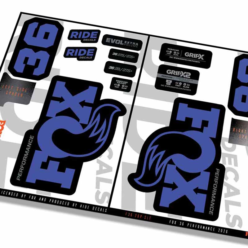 Fox 36 Performance Fork Decals- Slate- ride decals