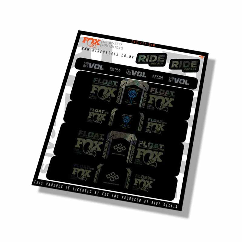 Fox  DPS Factory Shock Decals- Camo- ride decals