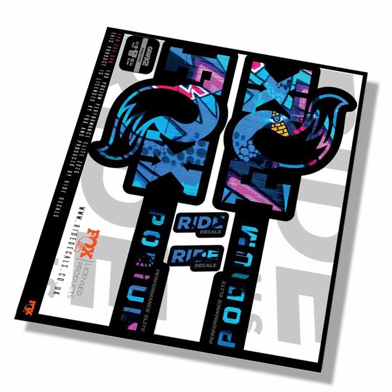 Fox Podium Performance Elite Fork Decals- Graffiti- ride decals