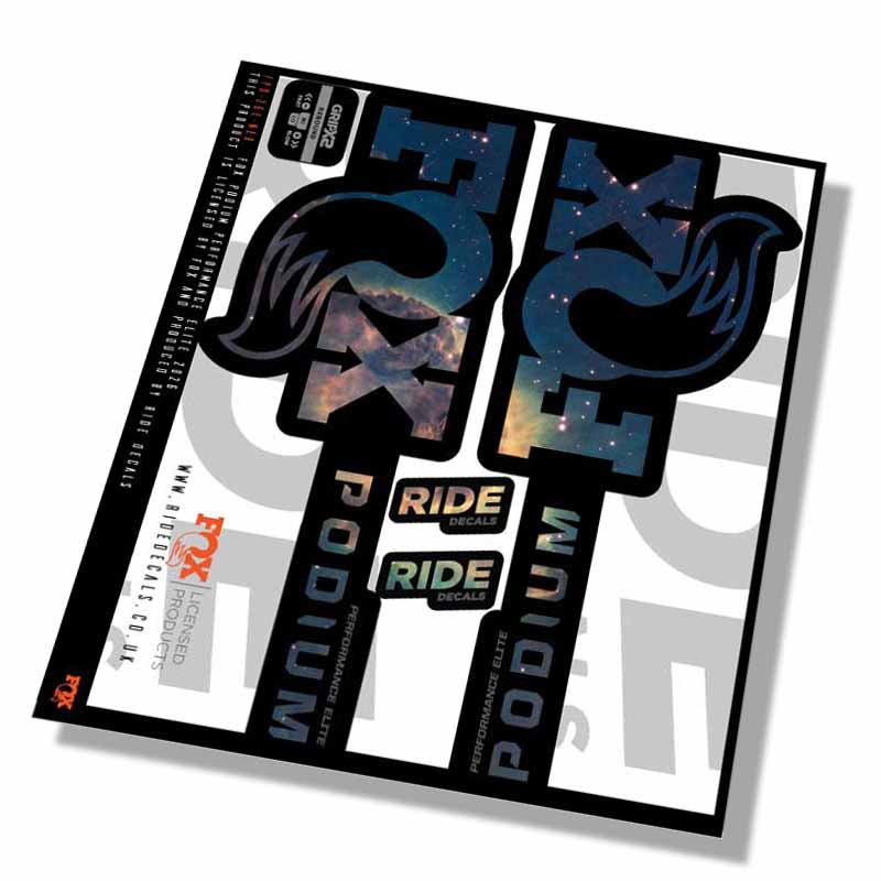 Fox Podium Performance Elite Fork Decals- Nebula- ride decals
