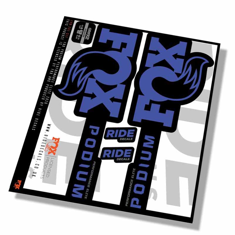 Fox Podium Performance Elite Fork Decals- Slate- ride decals