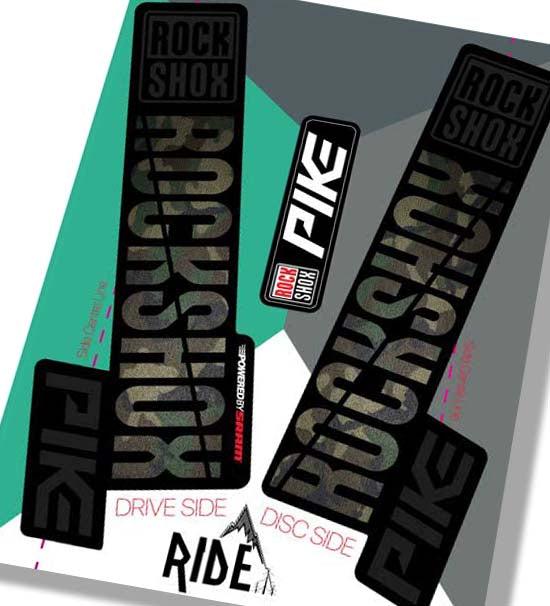 Rockshox Pike 2018 Decals | Camo | Ride Decals