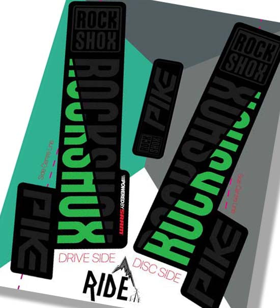Rockshox Pike 2018 Decals | Green | Ride Decals