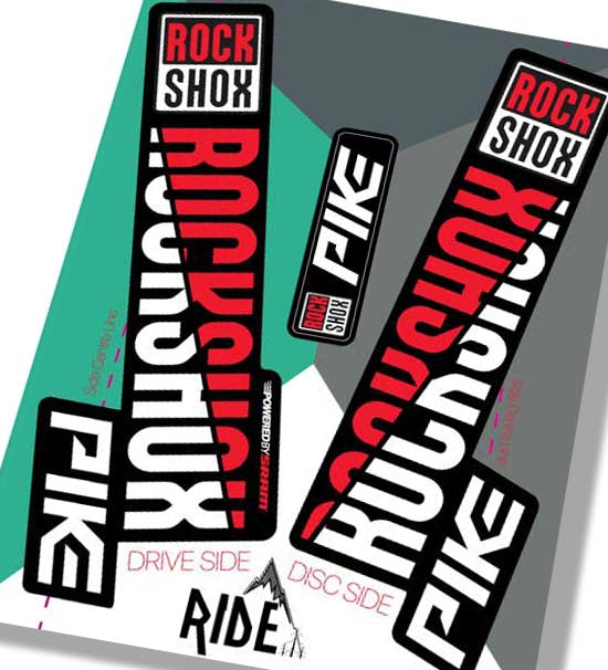 Rockshox Pike 2018 Decals | Red | Ride Decals